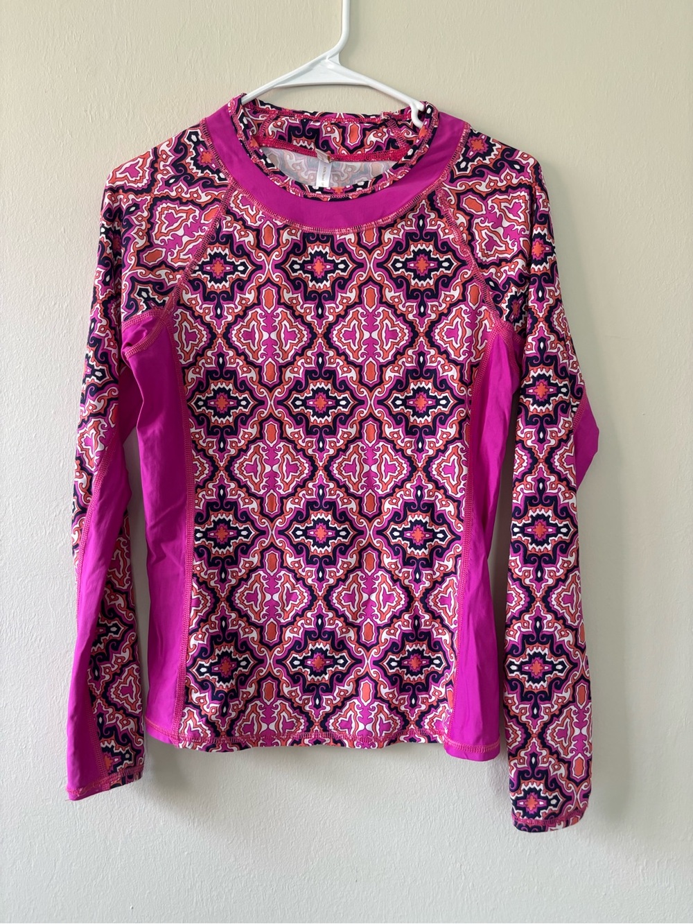 Helen Jon Women’s Size Medium Swim Shirt Long Sleeve Rashguard Pink
